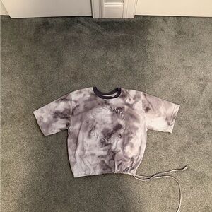 Nike Tie-Dye Graphic Tee - Black and Gray